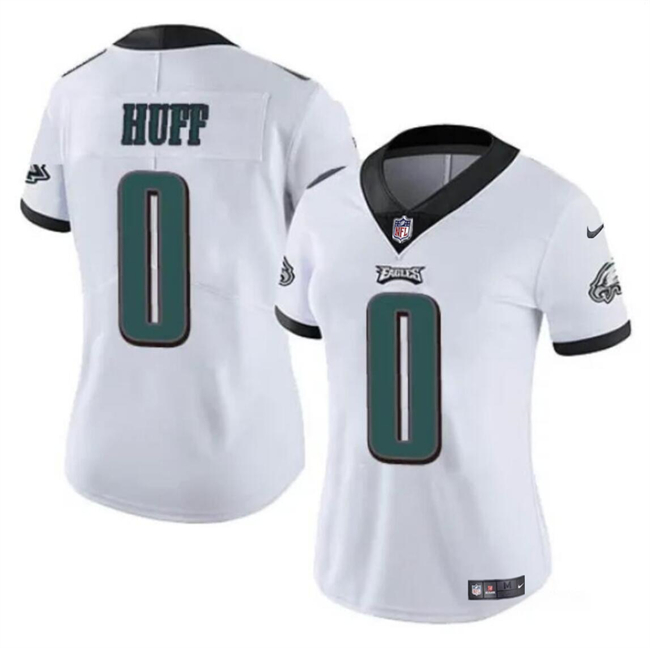 Women's Philadelphia Eagles #0 Bryce Huff White Vapor Untouchable Limited Stitched Football Jersey(Run Small)